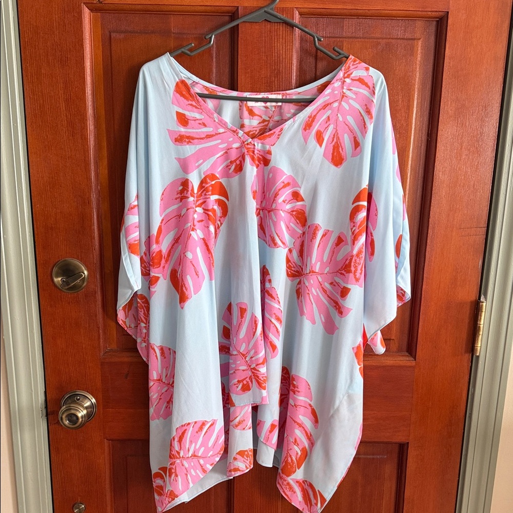 Buddy Love Pink and Orange Leaf Tunic